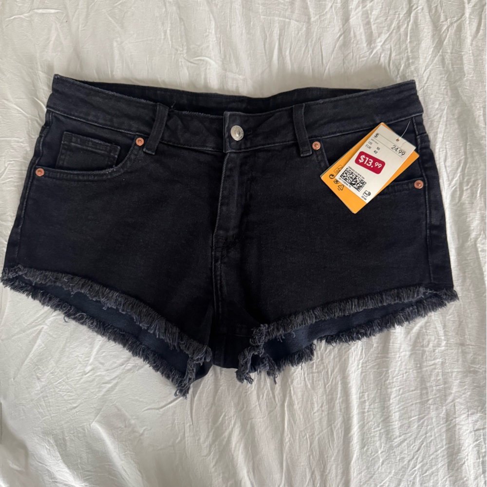 H&M Black Jean Shorts